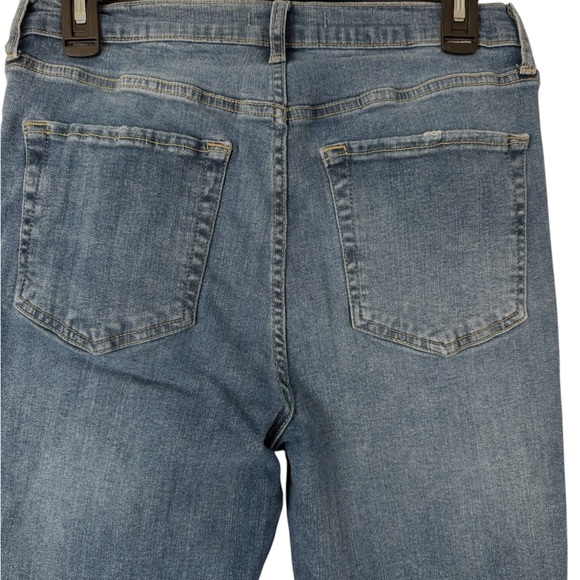 Free People Womens Size 31 Blue Busted Knee Skinny Fit Jeans Distressed - Picture 6 of 8